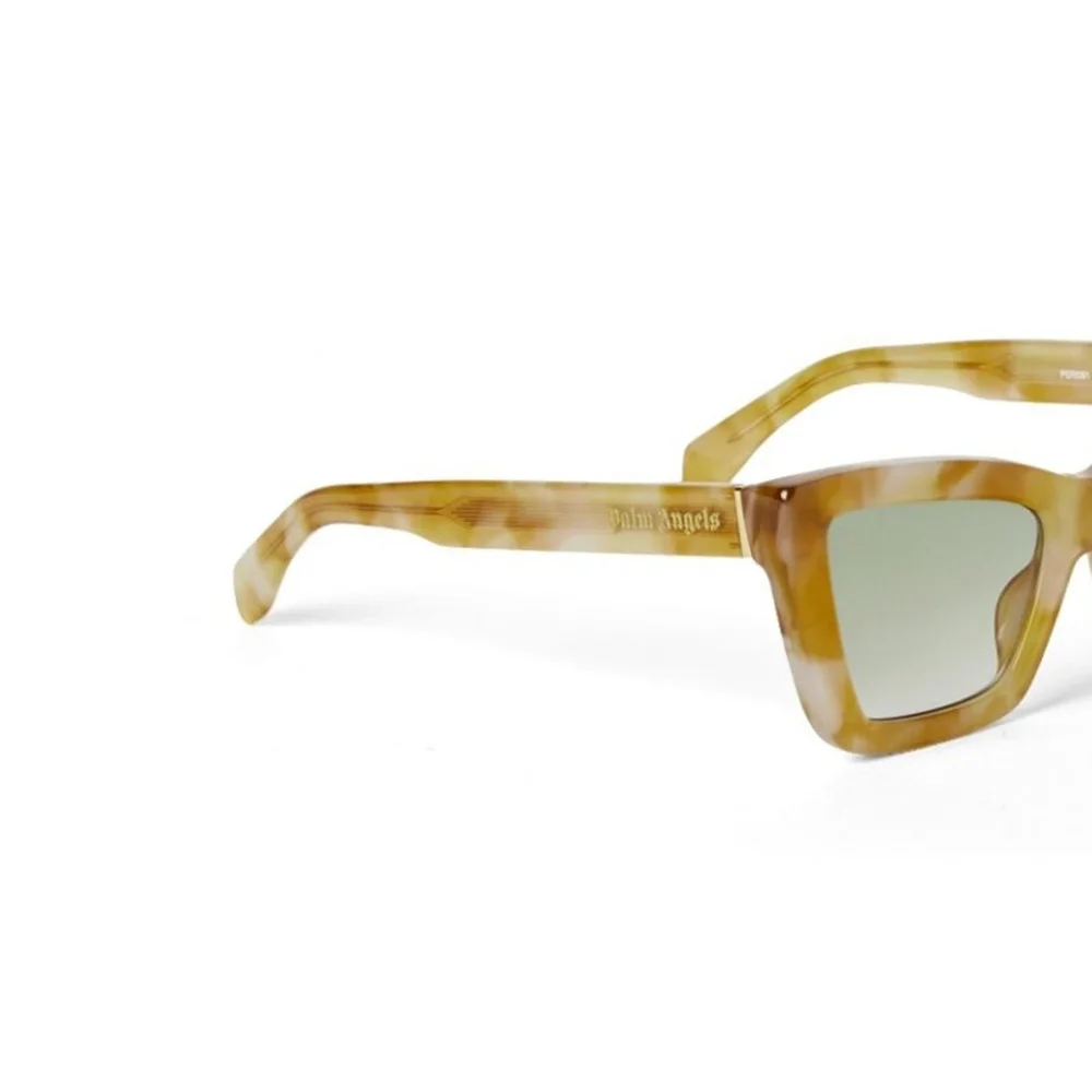 NWT Palm Angels Roseville Havana Yellow Gradient Green Sunglasses